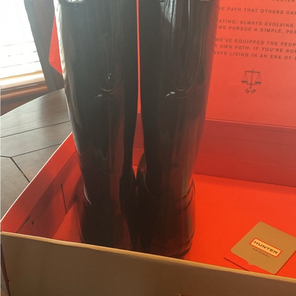 HUNTER back buckle gloss rain boots - Picture 2 of 4